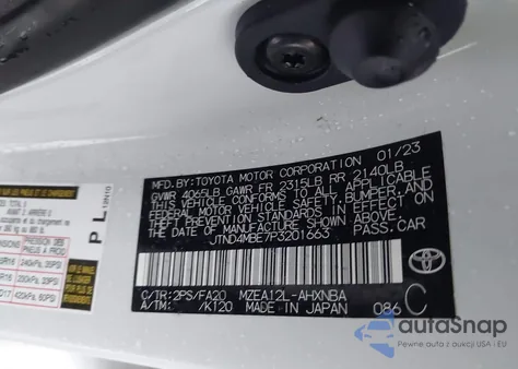 2023 Toyota Corolla Se из США, поврежденный, VIN JTND4MBE7P3201663